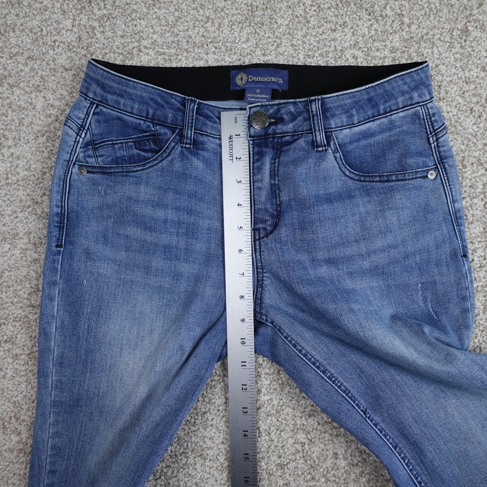 Democracy Absolution Girlfriend Jeans Blue Medium Wash Womens 6 B1848POK - Picture 7 of 9